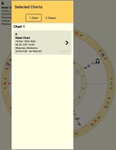 Natal Chart on Android - Astro Gold