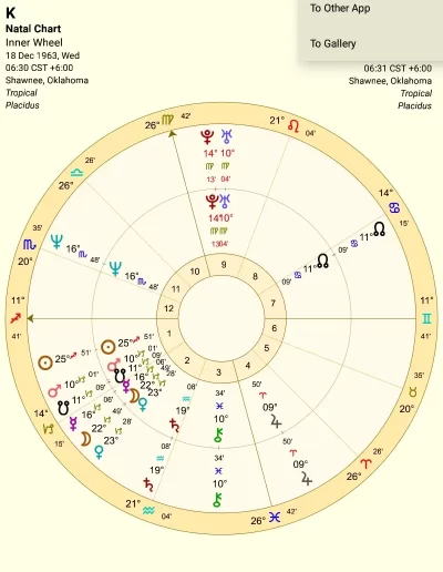 Natal Chart on Android - Astro Gold