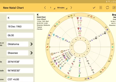 Chart details on Android - Astro Gold